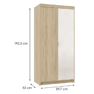 Obrazek Szafa Elena Sonoma 2d-1d 1 Lustro