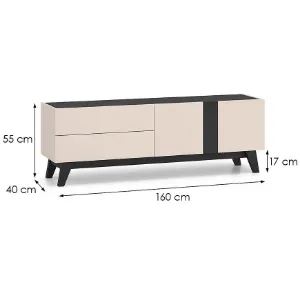 Obrazek Szafka RTV Freshion 05 kashmir/czarny