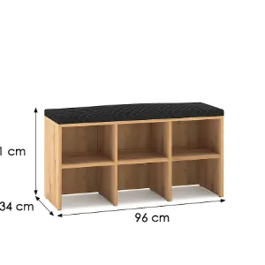 Obrazek Szafka na buty RENES 01 dąb artisan/czarny