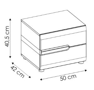 Obrazek Szafka nocna z szufladami Linate 2S TYP 96