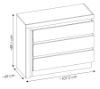 Obrazek Komoda z szufladami Lyon LYOK04 biały