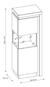 Obrazek Witryna jednodrzwiowa Lyon LYOV01L lewa biały
