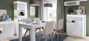 Obrazek Witryna wysoka jednodrzwiowa Lyon LYOV03P prawa biały