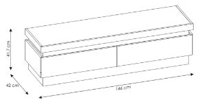 Obrazek Szafka RTV z dwiema szufladami Lyon 2S LYOF01 biały