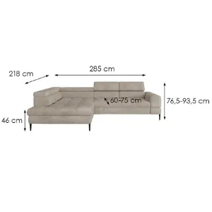 Obrazek Narożnik z funkcją spania Voss Memphis 04 lewostronny