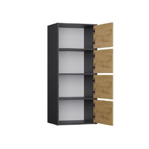 Obrazek Komoda Malwa 4D antracyt/dąb artisan