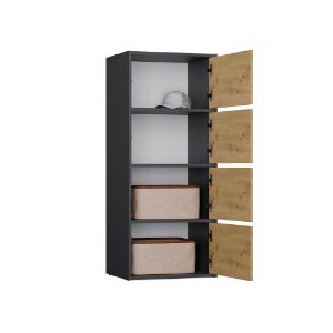 Obrazek Komoda Malwa 4D antracyt/dąb artisan