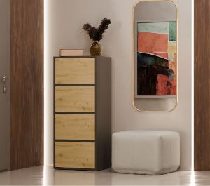 Obrazek Komoda Malwa 4D antracyt/dąb artisan