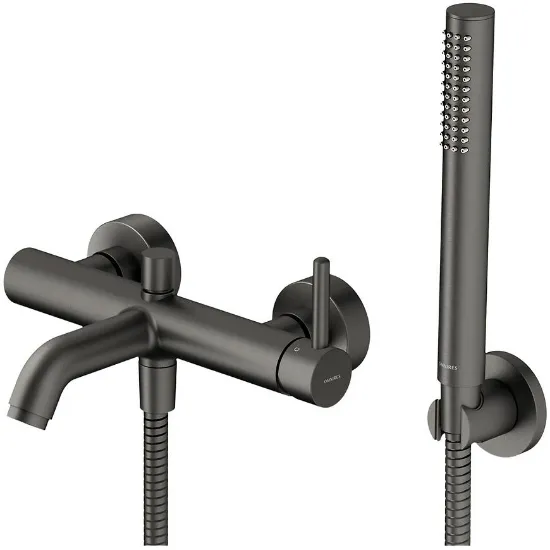 Obrazek Bateria wannowa z zestawem prysznicowym Y grafit