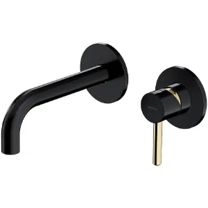 Obrazek Bateria umywalkowa podtynkowa Y czarna/złota