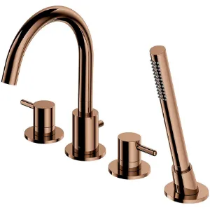 Obrazek Bateria wannowa 4-otworowa Y miedź