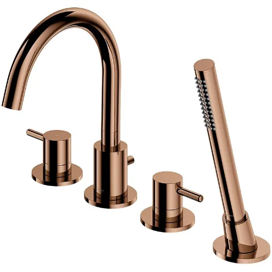 Obrazek Bateria wannowa 4-otworowa Y miedź