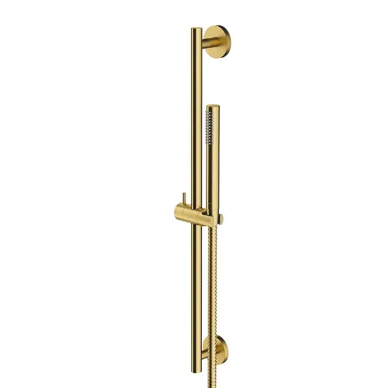 Obrazek Zestaw prysznicowy suwany Microphone złoty szczotkowany