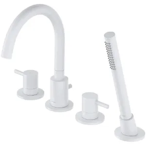 Obrazek Bateria wannowa 4-otworowa Y biały mat