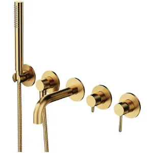 Obrazek Bateria wannowa 5-otworowa podtynkowa Y mosiądz szczotkowany