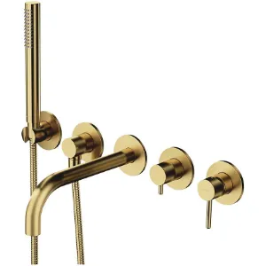 Obrazek Bateria wannowa 5-otworowa podtynkowa Y mosiądz szczotkowany