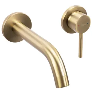 Obrazek Bateria umywalkowa podtynkowa Rea Owen złota szczotkowana + box