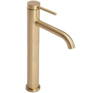 Obrazek Bateria umywalkowa wysoka Rea Clif złota szczotkowana