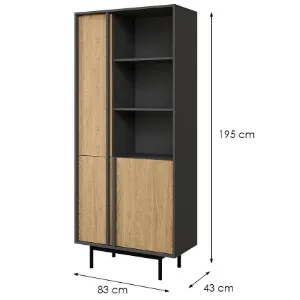 Obrazek Witryna Alsy 2 Dąb Olejowany/Antracyt