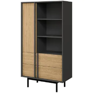 Obrazek Witryna Alsy 4 Dąb Olejowany/Antracyt