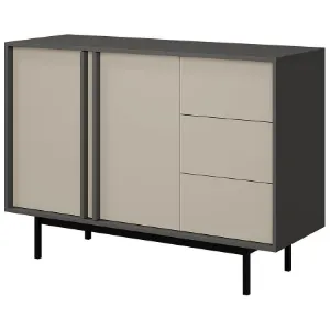 Obrazek Komoda 120 Alsy 7 Beż Jasny/Antracyt