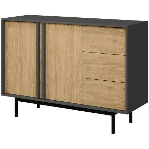 Obrazek Komoda 120 Alsy 7 Dąb Olejowany/Antracyt