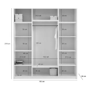 Obrazek Szafa Nicea 160 glina
