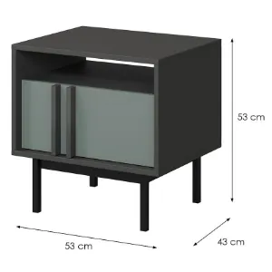 Obrazek Szafka Nocna Alsy 13 Aloes/Antracyt