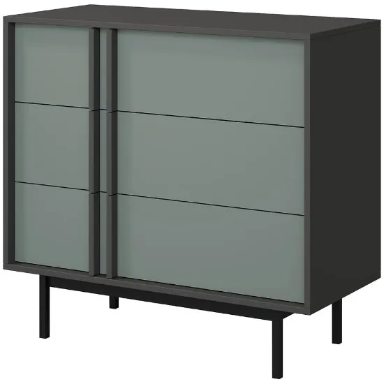 Obrazek Komoda 90 Alsy 8 Aloes/Antracyt