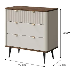 Obrazek Komoda 90 Marly 11 3s Orzech/Kashmir