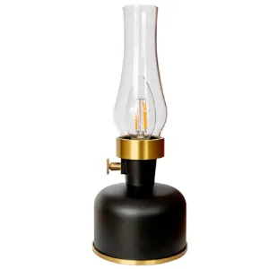 Obrazek Lampa stołowa naftowa OLIA USB IP44 black