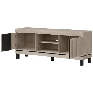 Obrazek Szafka RTV Mati Mi01 Dąb Crem/Czarny