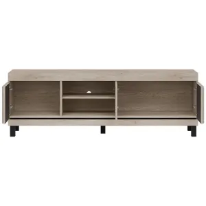 Obrazek Szafka RTV Mati Mi02 Dąb Crem/Czarny