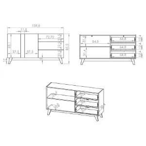 Obrazek Komoda Freshion 03 Kashmir/Czarny