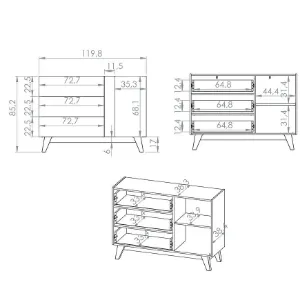 Obrazek Komoda Freshion 04 Kashmir/Czarny