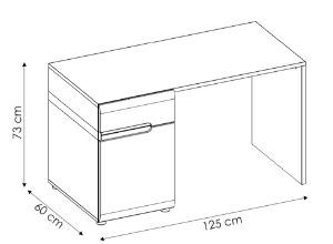 Obrazek Biurko z szufladą Linate 1D-1S TYP 80