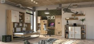 Obrazek Łóżko młodzieżowe z szufladami Index 15 dąb artisan