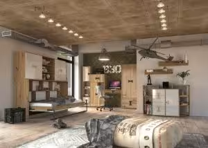 Obrazek Komoda jednodrzwiowa z szufladami Index 07 dąb artisan