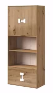 Obrazek Regał dwudrzwiowy z szufladami Index 05 dąb artisan