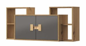 Obrazek Półka wisząca 120 cm Index 12 dąb artisan/szary połysk