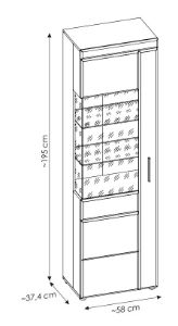 Obrazek Witryna jednodrzwiowa lewa Grano 1D GRNV01L