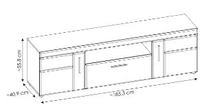 Obrazek Komoda RTV dwudrzwiowa z szufladą Grano 2D1S GRNF02