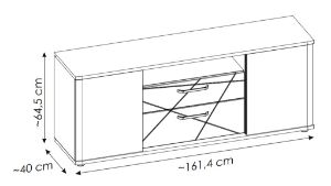 Obrazek Szafka rtv Venezia 2D2S VENF01