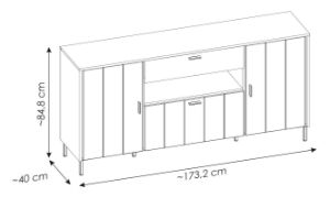 Obrazek Komoda dwudrzwiowa Shirley z szufladą 2D1K1S SHIK107