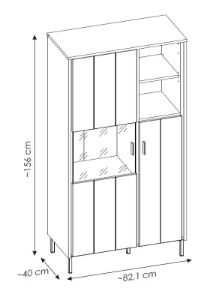 Obrazek Witryna dwudrzwiowa Shirley 2D SHIV01