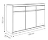 Obrazek Komoda trzydrzwiowa z szufladami Summer 3D-3S TYP 42