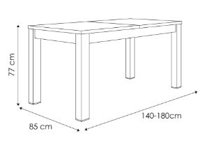 Obrazek Stół rozkładany 140-180 cm Summer TYP 75