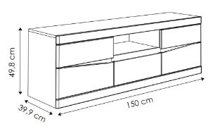 Obrazek Komoda RTV dwudrzwiowa z szufladą Summer 2D-1S TYP 52
