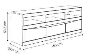 Obrazek Komoda RTV z trzema szufladami Summer 3S TYP 51
