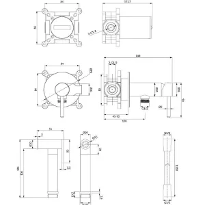 Obrazek System bidetowy podtynkowy Y grafit